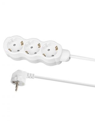 Удлинитель бытовой 3 гнезда, 2 м, ПВС, 3х1 мм2, с заземлением, 16 А, 250 В, с защитными шторками, TDM Electric, Люкс, SQ1303-4025