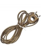 Шнур с плоской вилкой ШВВП 2х0.75 мм2, 1.7 м, с вырезом, бронзовый, TDM Electric, ШУ04, SQ1305-0033