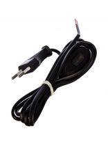 Шнур с выключателем, UNIVersal, ШВВП, 2 жилы, 2х0.75 мм2, 1.7 м, черный, А1060 Ч