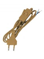 Шнур с выключателем и плоской вилкой, TDM Electric, ШУ01В, ШВВП, 2 жилы, 2х0.75 мм2, 2 м, SQ1305-0003