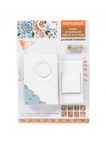 Звонок дверной беспроводной, на батарейках, 32 мелодии, кнопка IP 30, 2 х 1.5 В, АА, TDM Electric, Народный ЗББ-Н-11/4-32М, SQ1901-0109