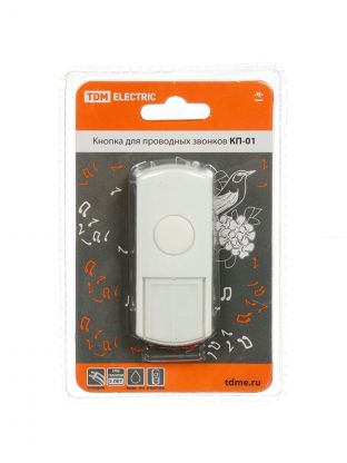 Кнопка звонка для проводных звонков, TDM Electric, КП-01, SQ1901-0019