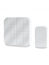 Звонок дверной беспроводной, на батарейках, 10 мелодий, кнопка IP 44, 3 х 1.5 В, АА, белый, Feron, Е378, 41434