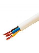 Кабель ПВС, 3х2.5 мм2, 5 м, медь, гибкий, ГОСТ, белый, TDM Electric, SQ0118-0008