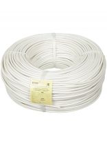 Кабель ПВС, 2х0.75 мм2, 200 м, медь, гибкий, ГОСТ, белый, ККЗ, 00-00000596