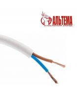 Кабель ПВС, 2х0.75 мм2, 5 м, медь, гибкий, ГОСТ, белый, Альтема, А000504