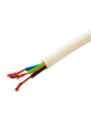 Кабель ПВС, 3х1.5 мм2, 10 м, медь, гибкий, ГОСТ, белый, TDM Electric, SQ0118-0015