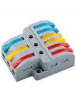 Клемма монтажная, рычажная, двухсторонняя разветвительная, 3х6 провода, General Lighting Systems, 800497