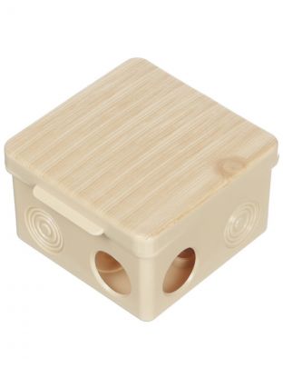 Коробка распаячная, открытая, 80х80х50 мм, TDM Electric, с крышкой, 7 входов, сосна, IP54, SQ1401-0712