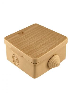 Коробка распаячная, открытая, 65х65х50 мм, TDM Electric, с крышкой, 4 входа, сосна, IP54, SQ1401-0711