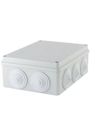 Коробка распаячная, открытая, 190х140х70 мм, TDM Electric, с крышкой, 10 гермовводов, IP55, SQ1401-1244