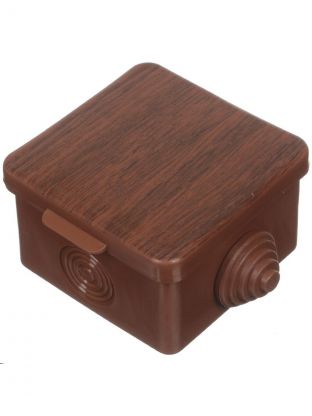 Коробка распаячная, открытая, 65х65х50 мм, TDM Electric, с крышкой, 4 входа, бук, IP54, SQ1401-0611