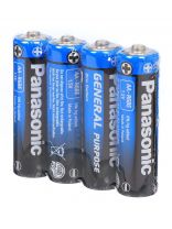 Батарейка Panasonic, АА (R6, 15D), General Purpose, солевая, 1.5 В, спайка, 4 шт