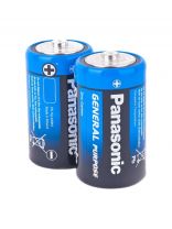 Батарейка Panasonic, D (R20), Zinc-carbon General Purpose, солевая, 1.5 В, спайка, 2 шт