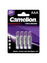 Батарейка Camelion, ААА (LR03, 24A), Ultra Alkaline, щелочная, 1.5 В, блистер, 4 шт, 14985
