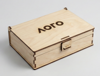 Коробка с замком-щеколдой + логотип