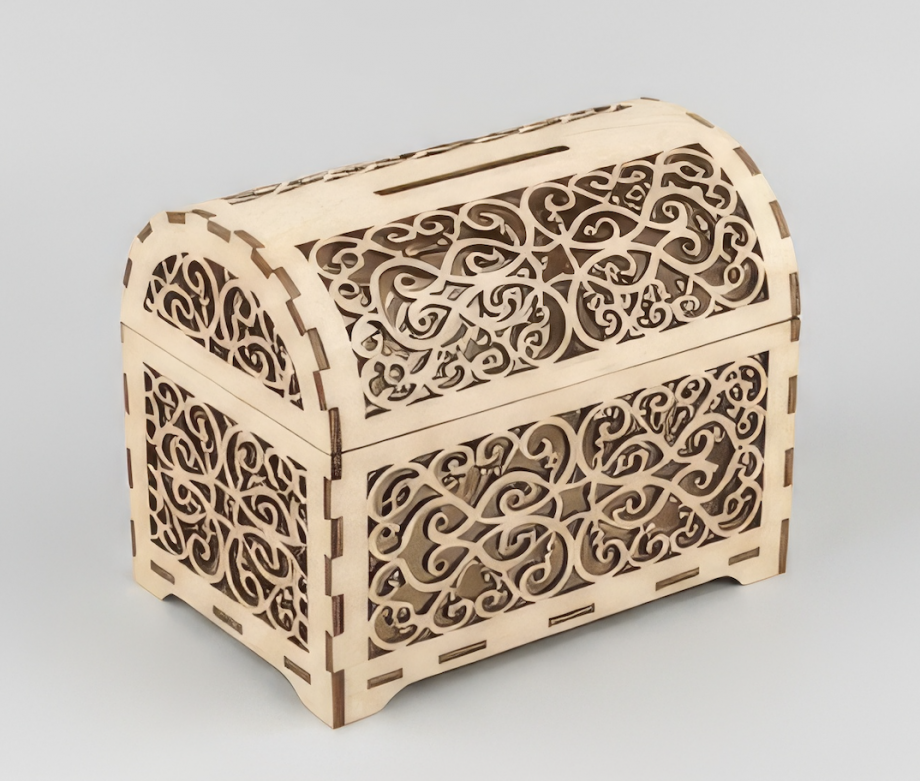 Сундучок-казна свадебный (ажурный)