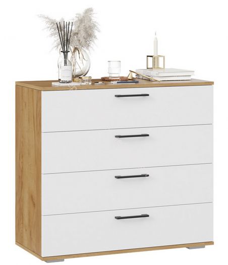 Комод «Нео» - 502.000.000 Дуб Крафт золотой, Белый