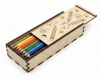 Пенал со сдвижной крышкой для карандашей 12 шт