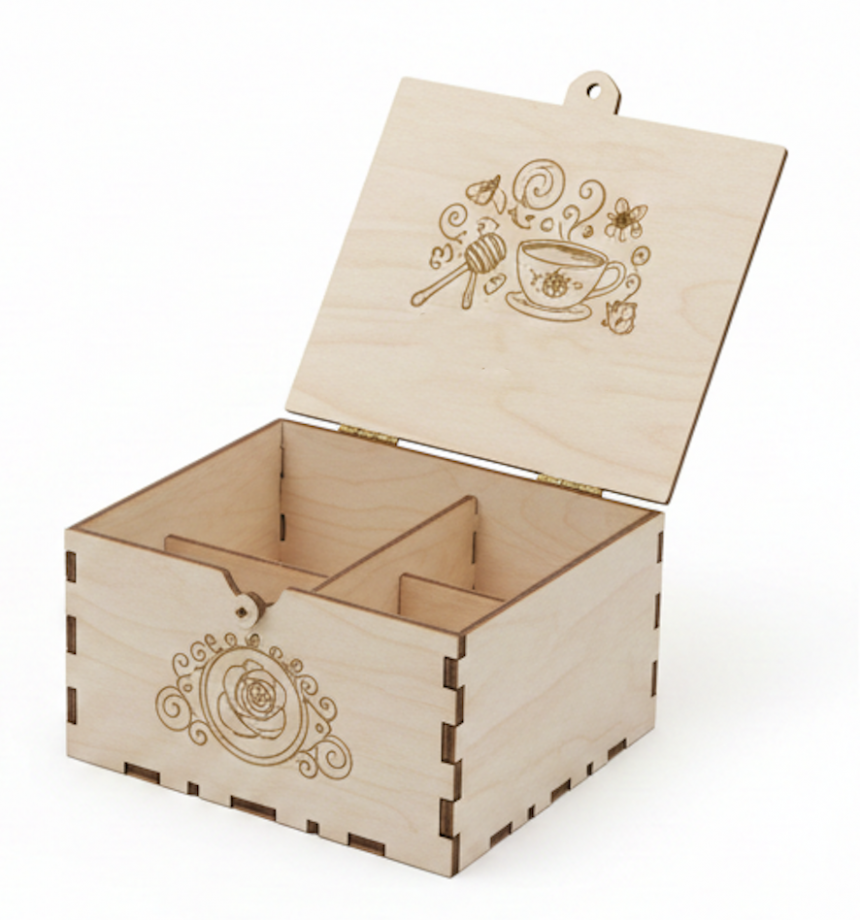 Ящик для подарочного набора «мёд/чай»