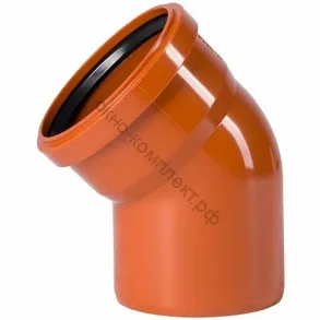 Отвод канализационный наружный 160х45град