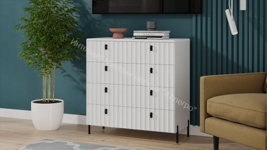 Комод «Тиффани» - 407.003.000 Белый Жемчуг, Белый софт