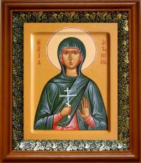 Икона Антонина Никейская в киоте с басмой Виноградная Лоза (UV-печать)(30101)