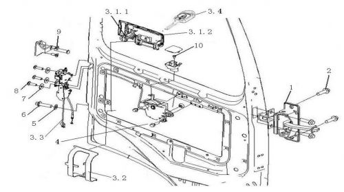Ручка в сборе снаружи левой двери (Wuhan Jiate) для Howo70