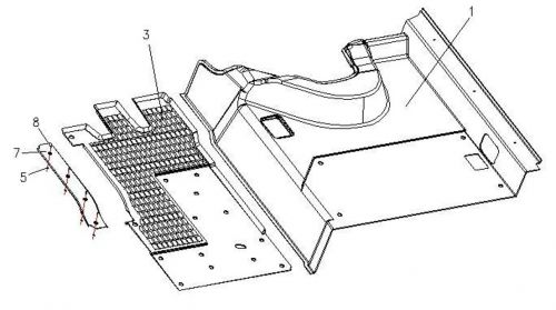 Коврик для кабины (Sanling) для Howo70