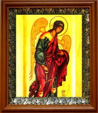Икона Архангел Иеремиил в киоте с басмой Виноградная Лоза (UV-печать)(30123)