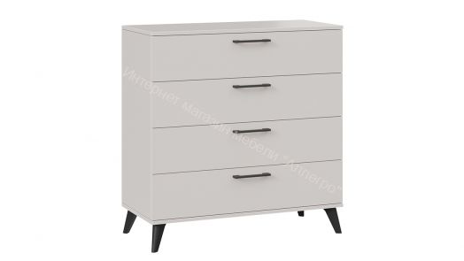 Комод «Нео» с опорами Черный матовый, Кашемир