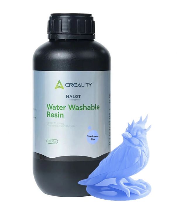 Фотополимерная смола Water Washable Resin Creality 1л Прозрачный синий
