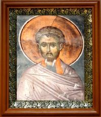 Икона Вит Римский в киоте с басмой Виноградная Лоза (UV-печать)(30186)