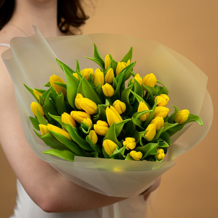 Тюльпаны желтые 35шт