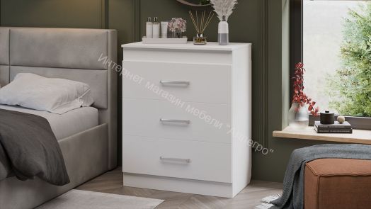 Комод со встроенной гладильной доской Белый Ясень