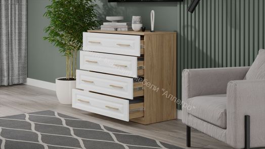 Комод «Сэнди» - 211.001.000 Вяз благородный, Белый