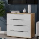 Комод «Джоли» - 405.003.000 Дуб Крафт золотой, Белый матовый