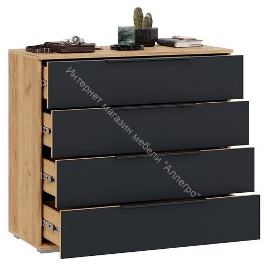 Комод «Джоли» - 405.003.000 Дуб Крафт золотой, Графит матовый
