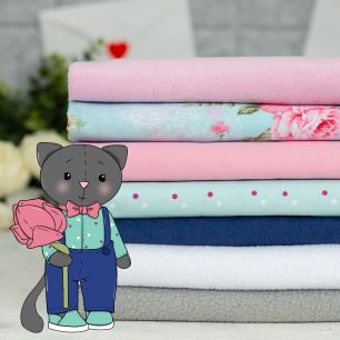 Набор Мартовский котик  (розово-бирюзовый)