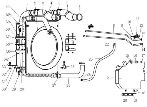 Большой радиатор Howo, Sitrak MC11, MC13