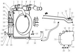 Большой радиатор Howo, Sitrak MC11, MC13
