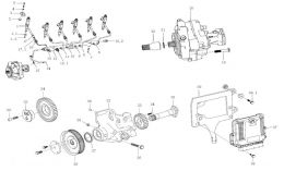 Передний промежуточный зубчатый вал Howo, Sitrak MC11, MC13