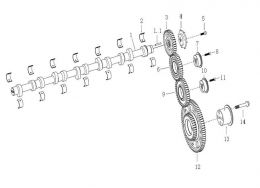 Шестерни распределительного вала Howo, Sitrak MC11, MC13