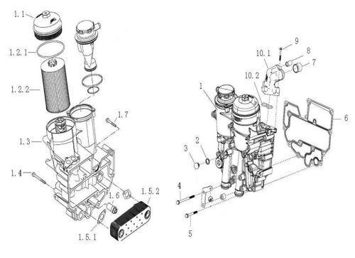 Фильтр маслянный Howo, Sitrak MC11, MC13