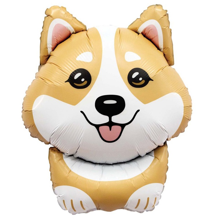 Корги фигурный шар фольгированный с гелием