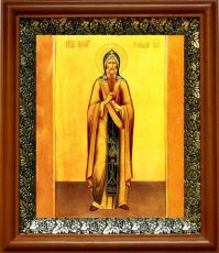 Икона Геннадий Костромской в киоте с басмой Виноградная Лоза (UV-печать)(30237)