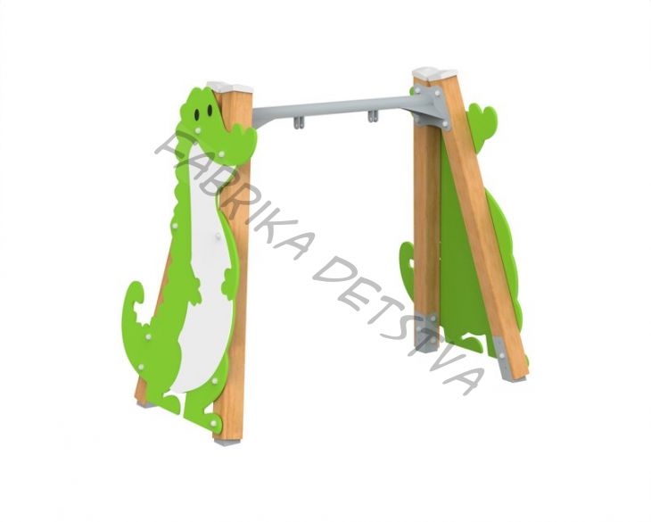 Качели на брусе «Крокодил» (Подвес приобретается отдельно)  420.15 исп.6