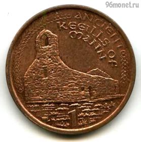 Остров Мэн 1 пенни 2002 АА