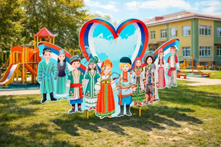 Уличная фигура "Вместе мы - Россия"