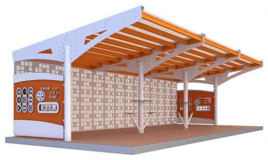 Теневой навес (34м2) ТН-1.31